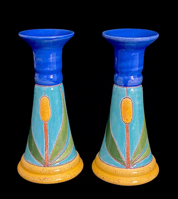 Vintage Modern Art Studio Pottery Eduardo Vega of Cuenca Ecuador