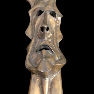 Vintage 1980 Modern Original Large 33.5 Tall Surrealist Art Bronze Sculpture by Artist Clyde Ball image 8