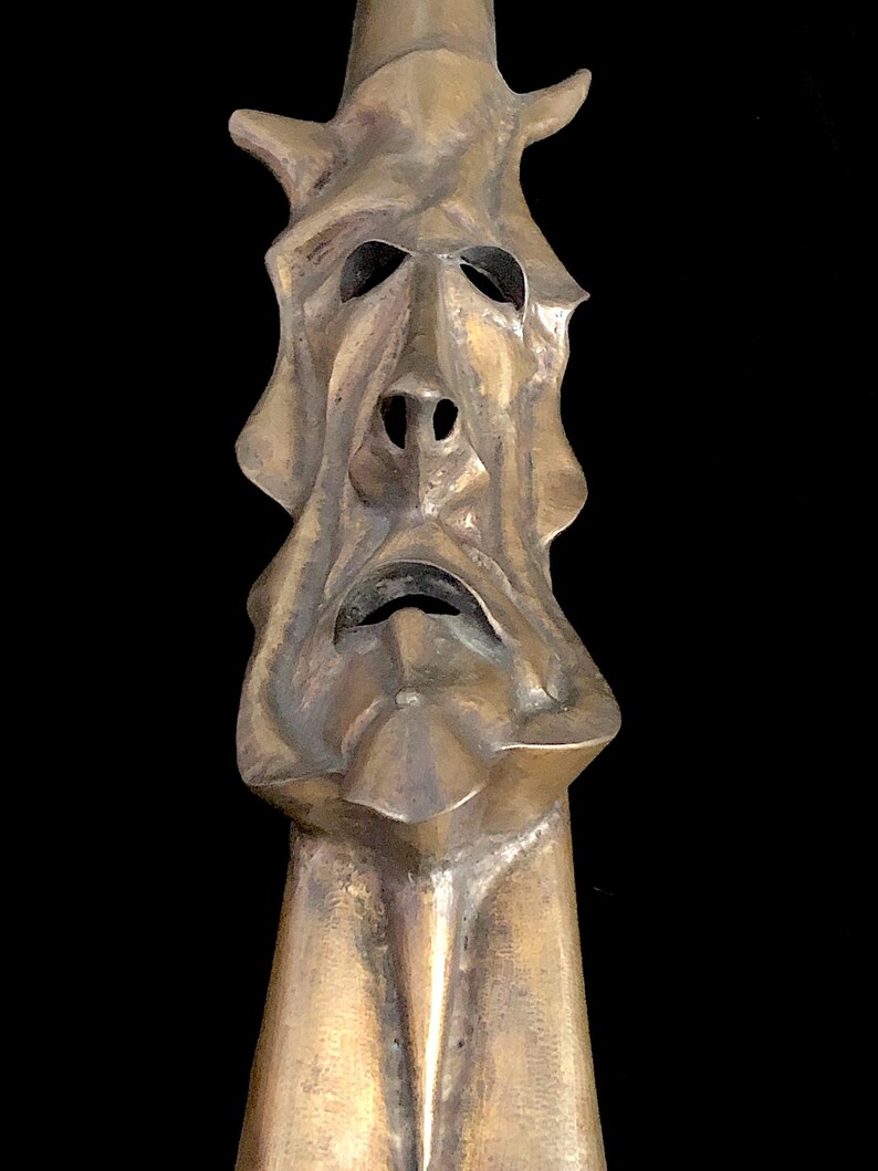 Vintage 1980 Modern Original Large 33.5 Tall Surrealist Art Bronze Sculpture by Artist Clyde Ball image 8