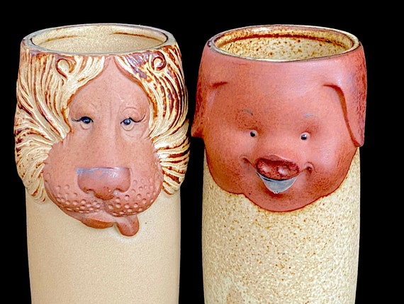 Vintage Mid Century Modern 1970s Japan Stoneware Pottery Whimsical