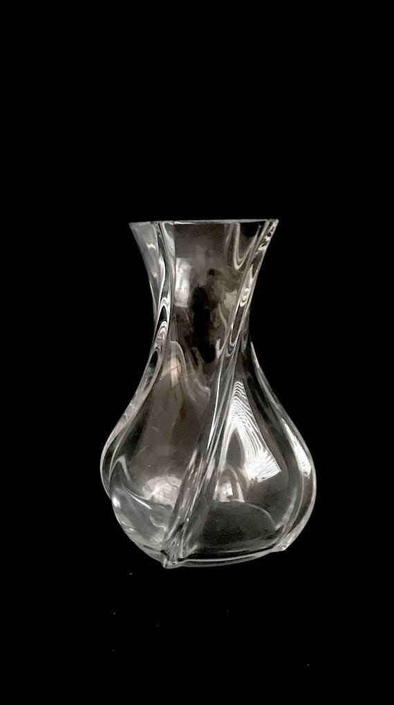 6" Baccarat Crystal Serpentine Vase 