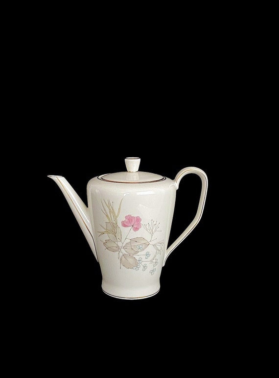 Mid Century Modern White Teapot
