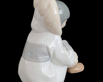 Vintage Spanish Lladro NAO Porcelain ARCTIC DREAMS Eskimo Boy
