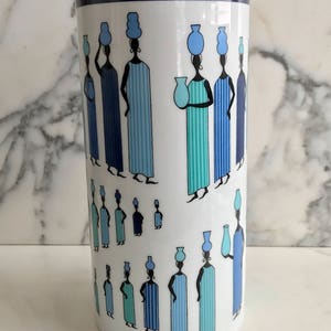 Vintage EMILIO PUCCI The Water Carriers for ROSENTHAL Studio Line Linie Porcelain Vase Germany Mid Century Modern Retro Italian Designer image 5