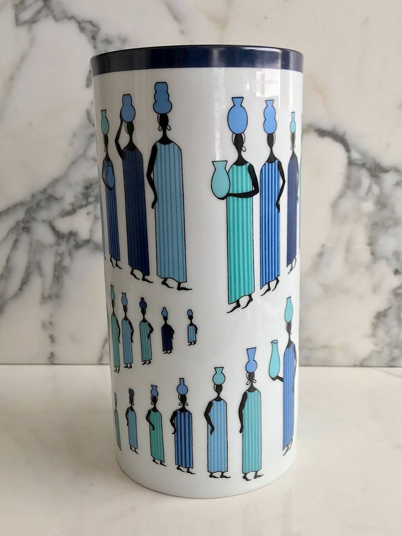 Vintage EMILIO PUCCI The Water Carriers for ROSENTHAL Studio Line Linie Porcelain Vase Germany Mid Century Modern Retro Italian Designer image 5