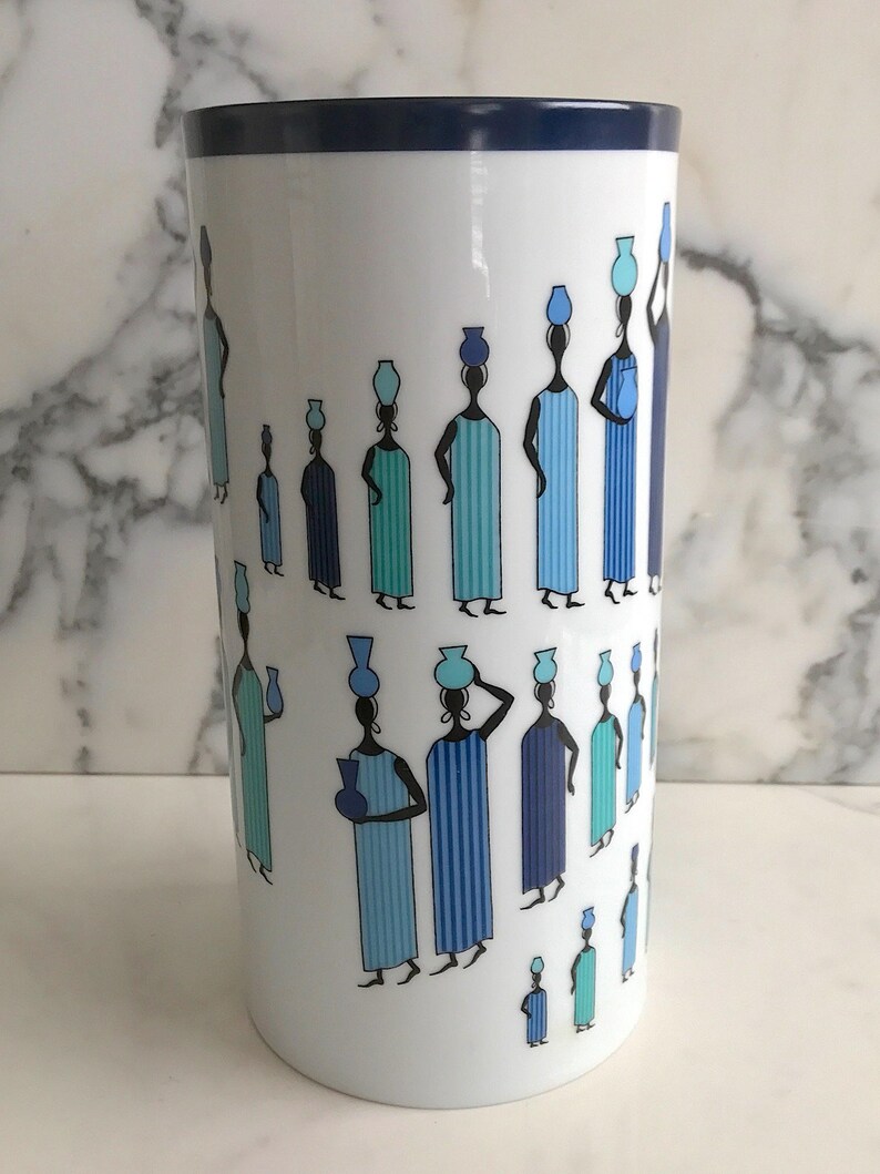 Vintage EMILIO PUCCI The Water Carriers for ROSENTHAL Studio Line Linie Porcelain Vase Germany Mid Century Modern Retro Italian Designer image 4