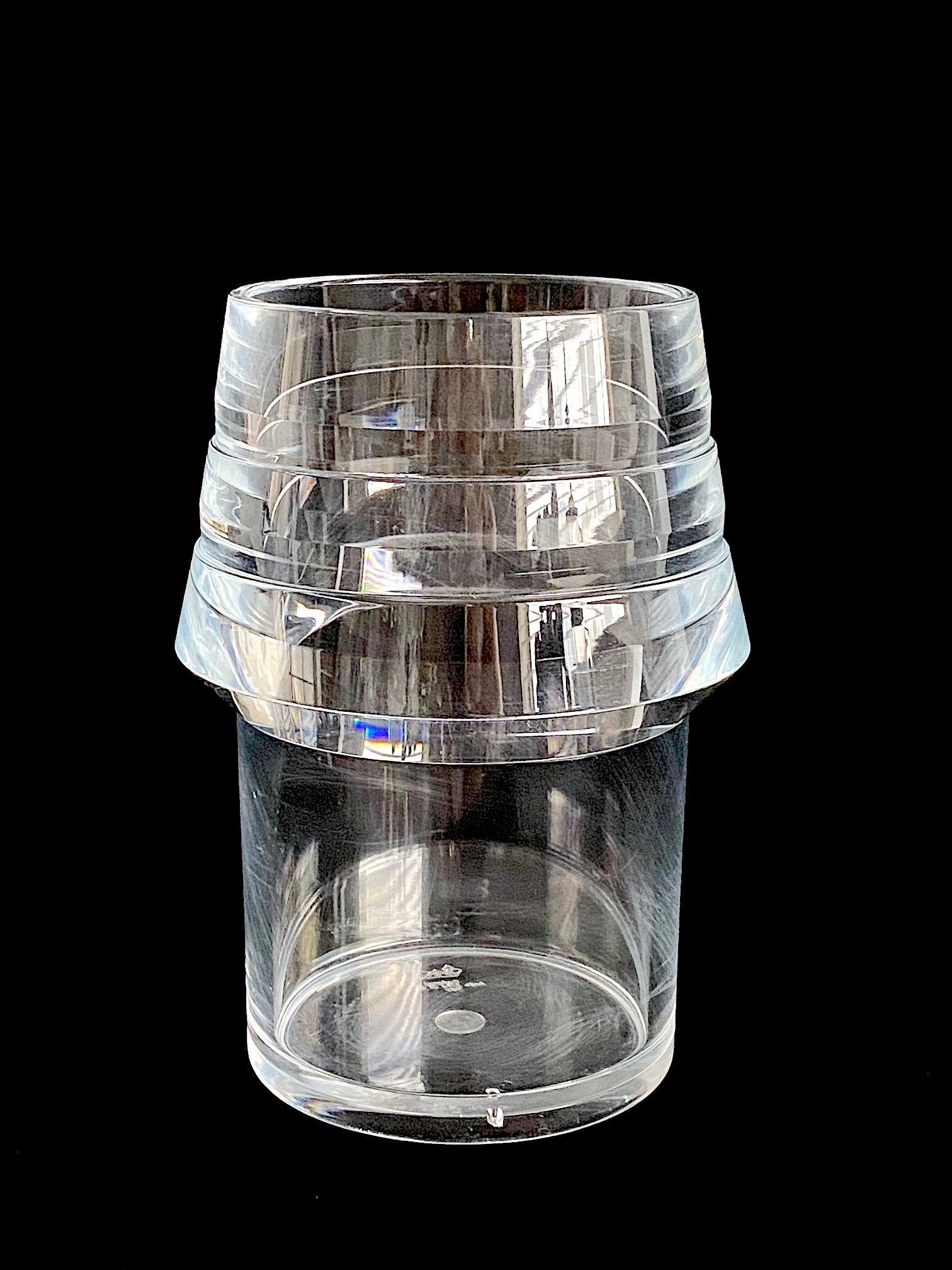 Vintage Italian Lucite Clear Acrylic Plastic Modernist Design Vase 8 ...
