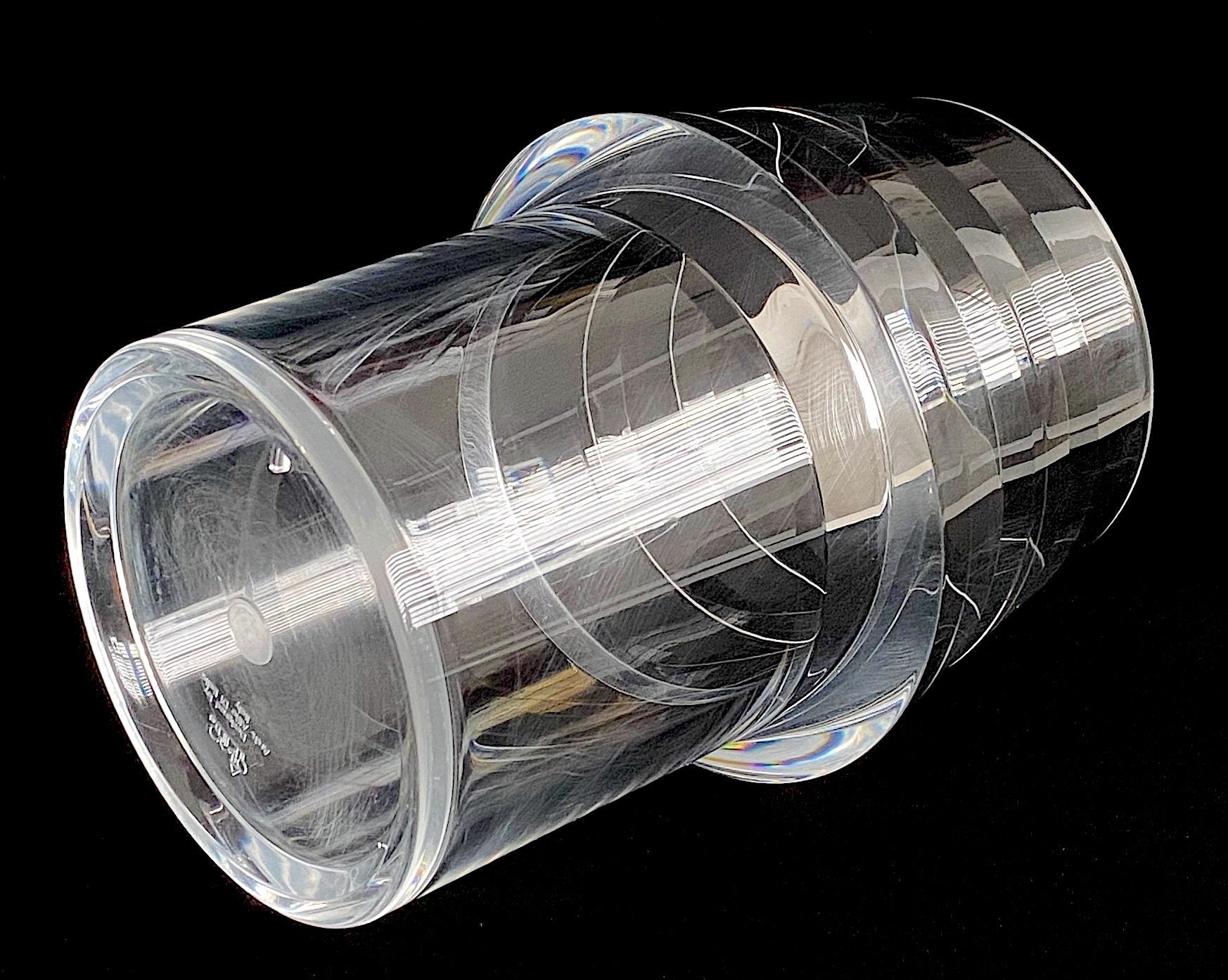 Vintage Italian Lucite Clear Acrylic Plastic Modernist Design Vase 8 ...