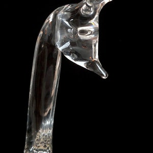 Vintage 1980s Eneryda of Sweden Scandinavian Hand Blown Art Glass Giraffe Sculpture Figure Figurine 10.25 Tall Abraham Strauss Label image 9