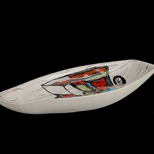 Vintage Mid Century Modern Italian Art Pottery Hand Painted Bowl Dish ...
