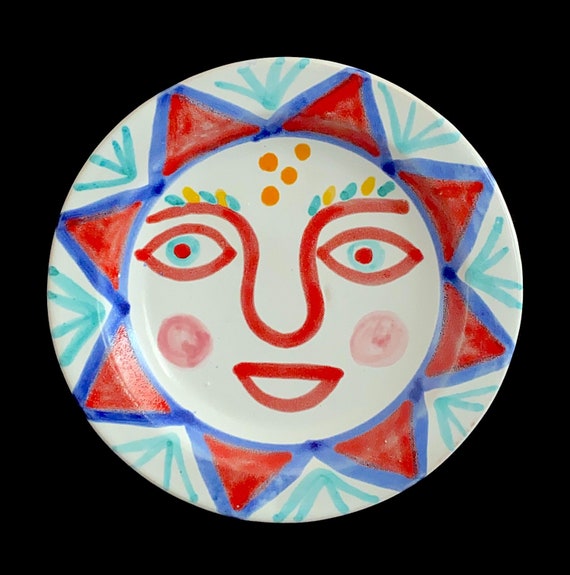 Vintage Mid Century Modern DESIMONE Hand Painted Italian 9.75