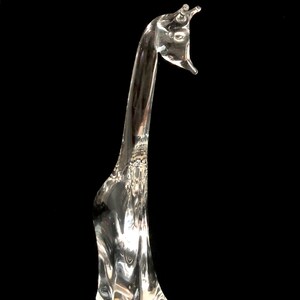 Vintage 1980s Eneryda of Sweden Scandinavian Hand Blown Art Glass Giraffe Sculpture Figure Figurine 10.25 Tall Abraham Strauss Label image 8