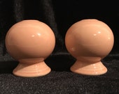 Vintage Mid Century Modern Fiesta SALT PEPPER Soft Pink Color Homer Laughlin Classic Pattern Dinnerware Retro Kitchenware