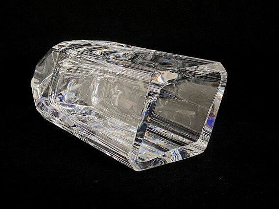 KOSTA BODA  婦人の顔のオブジェ Vintage Kosta Boda Clear Bud Vase Etched Girl signed MCM 4 3