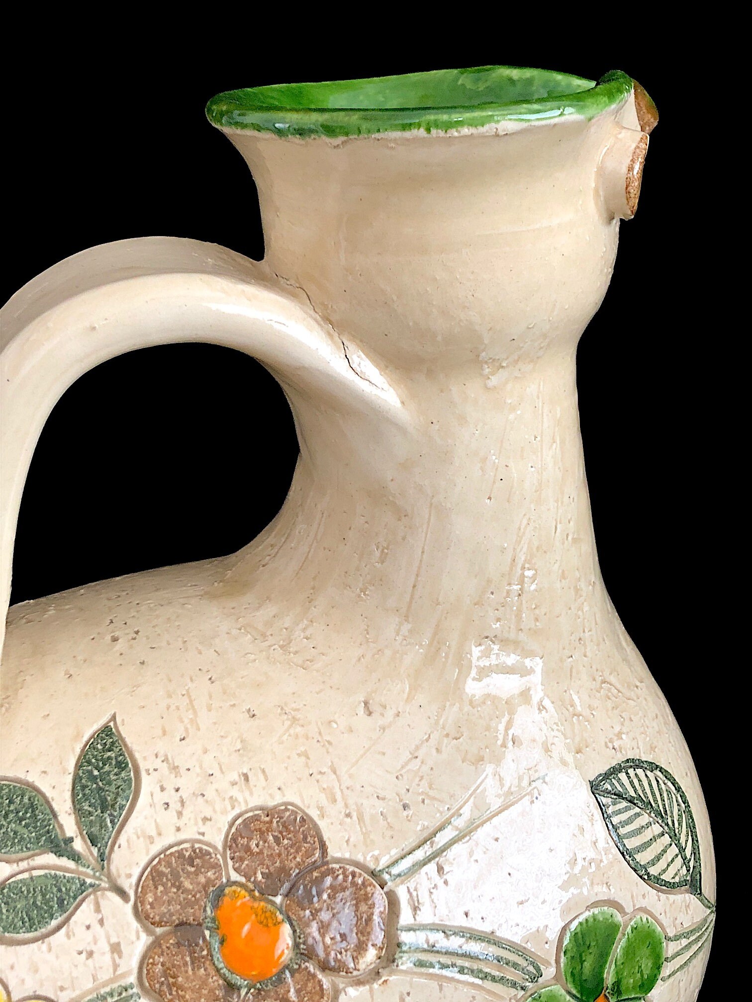 Vintage Mid Century Modern MONUMENTAL LARGE Italian Pottery Aldo Londi ...