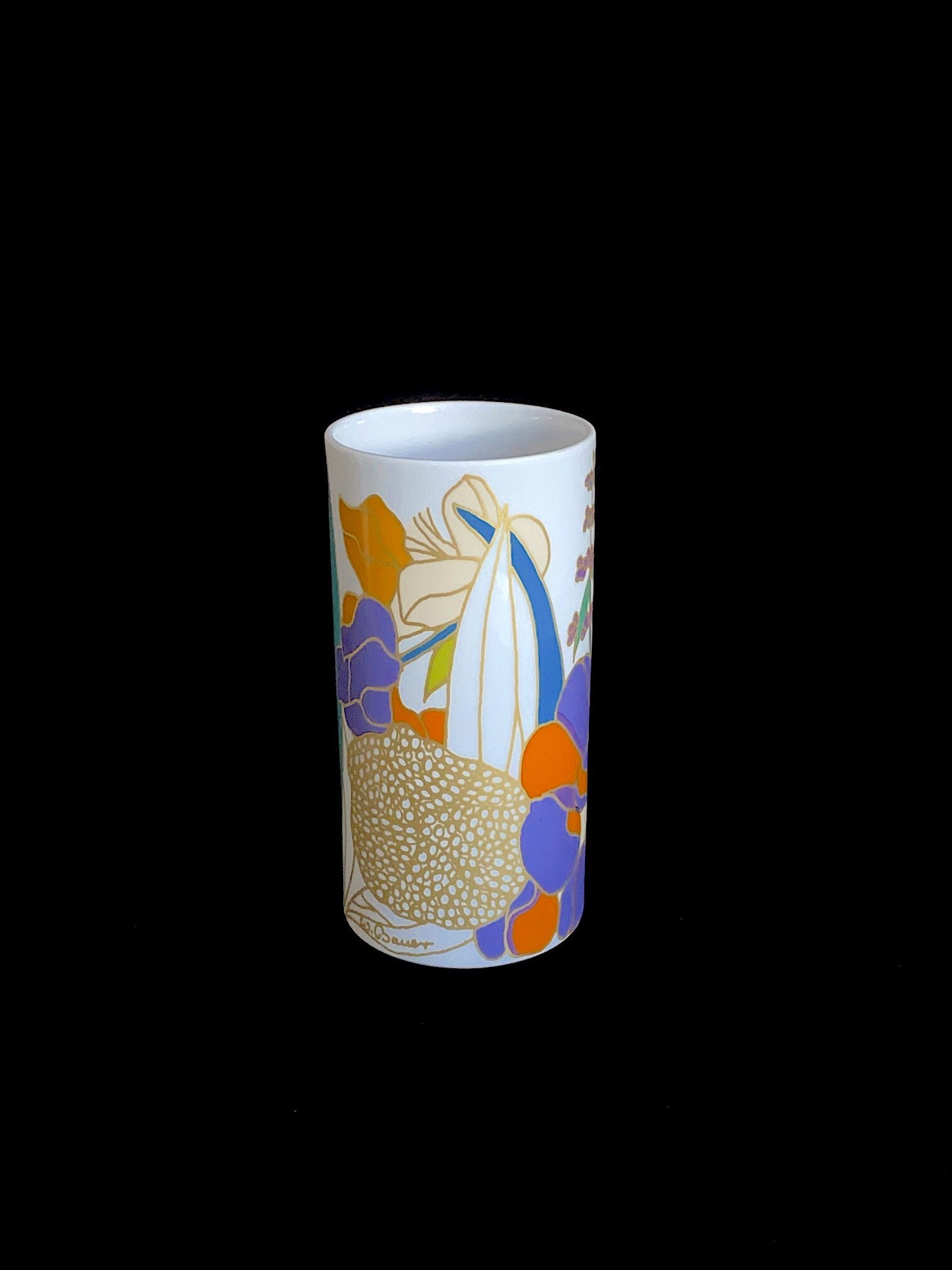 Modern Vintage 1970s Rosenthal Studio Linie Line Wolf Bauer Floral