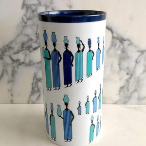 Vintage EMILIO PUCCI The Water Carriers for ROSENTHAL Studio Line Linie Porcelain Vase Germany Mid Century Modern Retro Italian Designer image 2