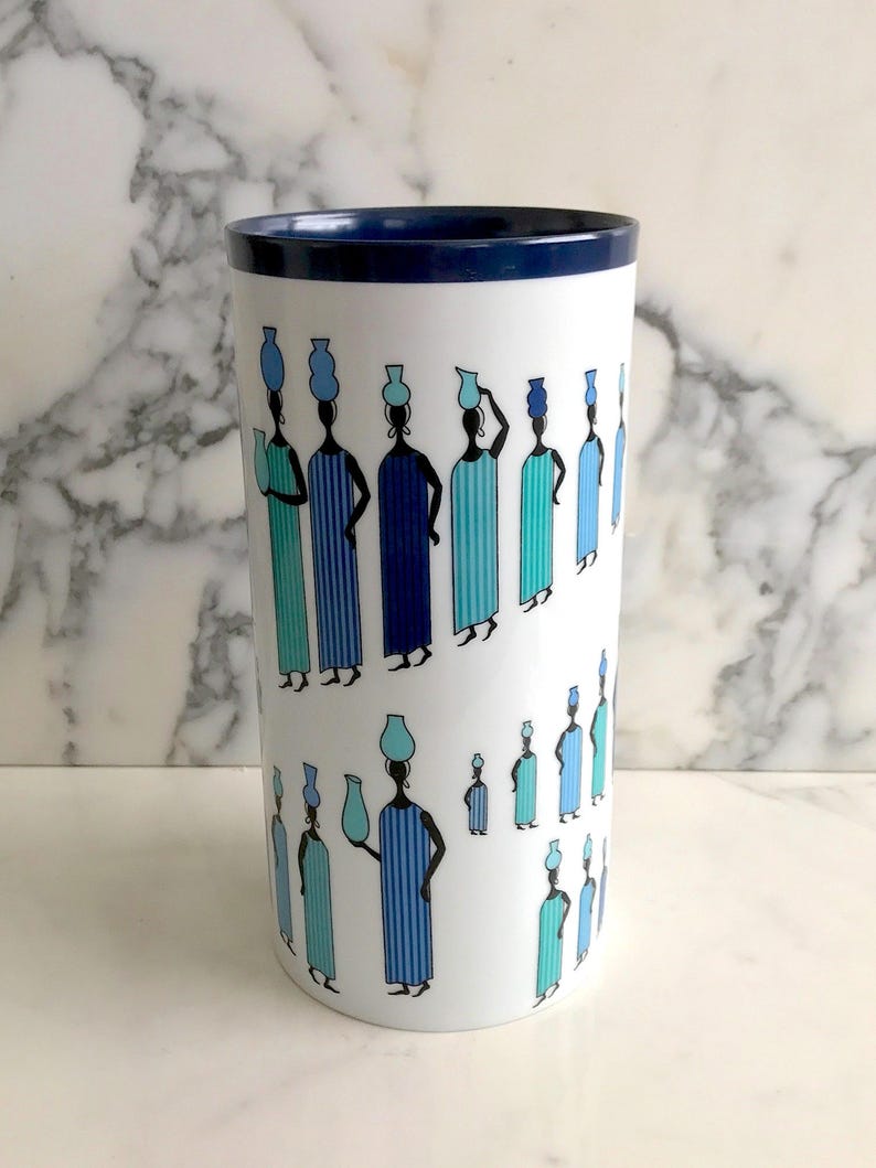 Vintage EMILIO PUCCI The Water Carriers for ROSENTHAL Studio Line Linie Porcelain Vase Germany Mid Century Modern Retro Italian Designer image 2