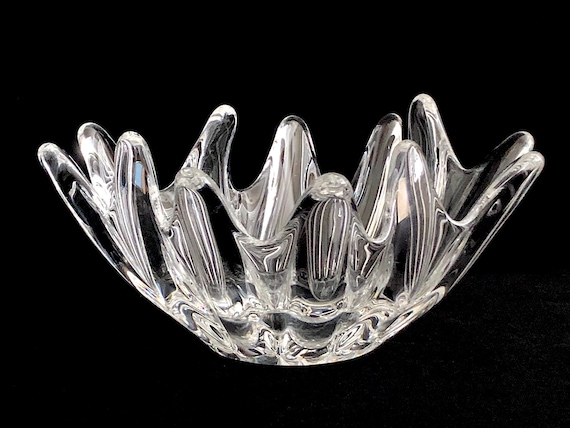 Vintage Fine French Daum Crystal Art Glass Sea Anemone Bowl France