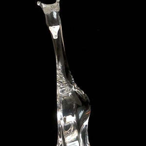 Vintage 1980s Eneryda of Sweden Scandinavian Hand Blown Art Glass Giraffe Sculpture Figure Figurine 10.25 Tall Abraham Strauss Label image 6