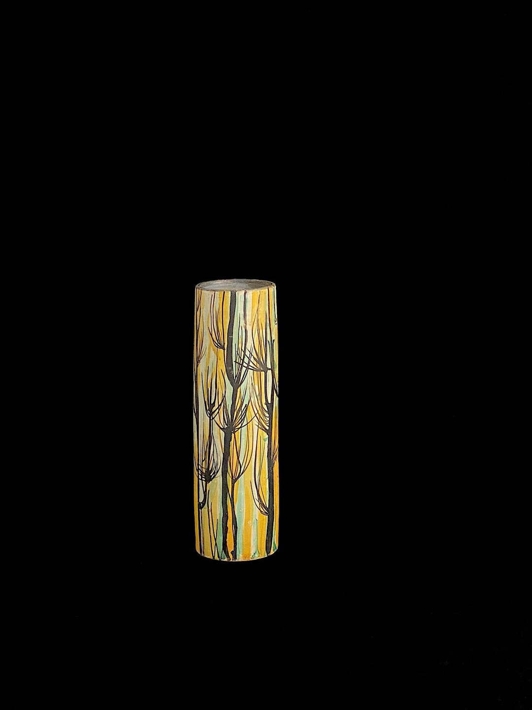 Vintage Mid Century Modern Italian Hand Painted 11" Tall Art Pottery ...