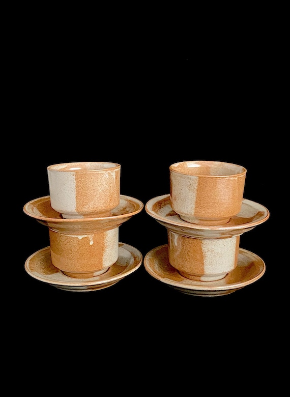 Vintage Iron Mountain Stoneware Pottery Soup Bowl and Saucer Nancy