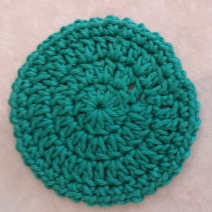 Hand gehaakte groen blauw groene katoenen gezicht borstelige set, herbruikbare make-up verhuizers, katoen reiniging pad, eco vriendelijke