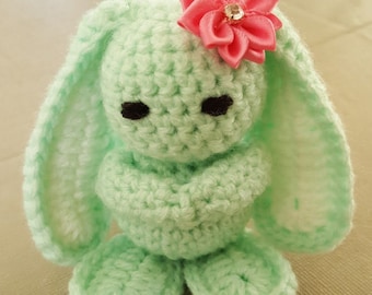 Peluche coniglietto fatto a mano all'uncinetto, animali di peluche, giocattoli morbidi, adotta un coniglietto