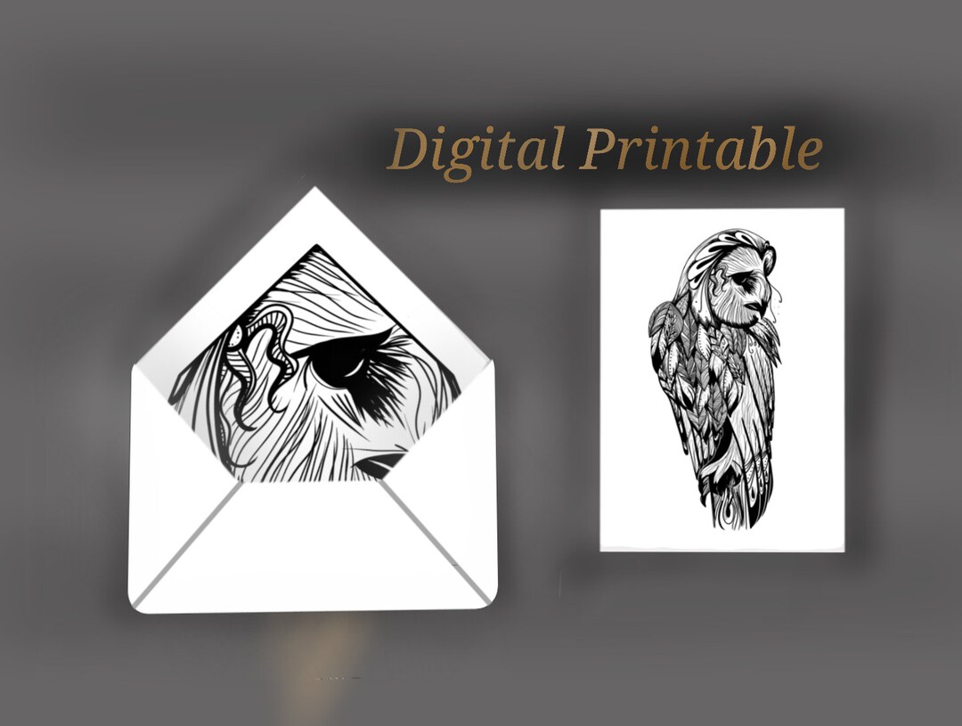 Printable Envelope Printable Card Printable Card and - Etsy