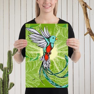 Quetzal Bird Art Print: Tropical Bird Poster