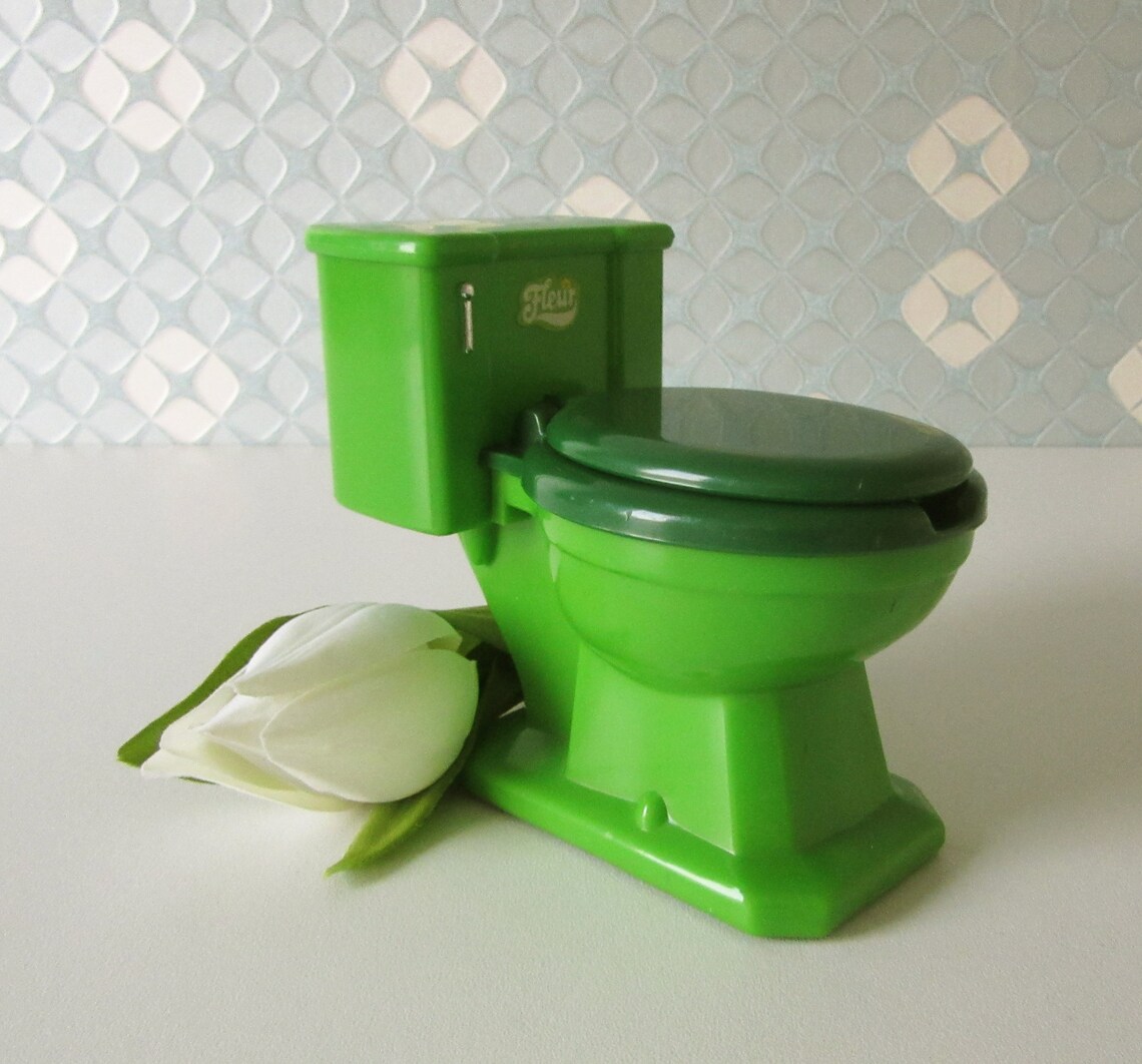 Vintage Little Green Plastic Toilet Bowl or W.C. made in de Etsy