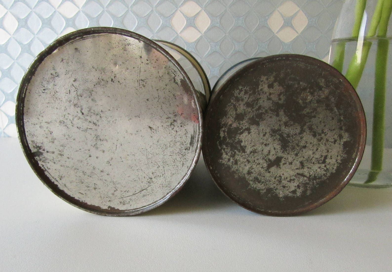 Vintage MidCentury Tin Plate Containers or Canisters One by Etsy