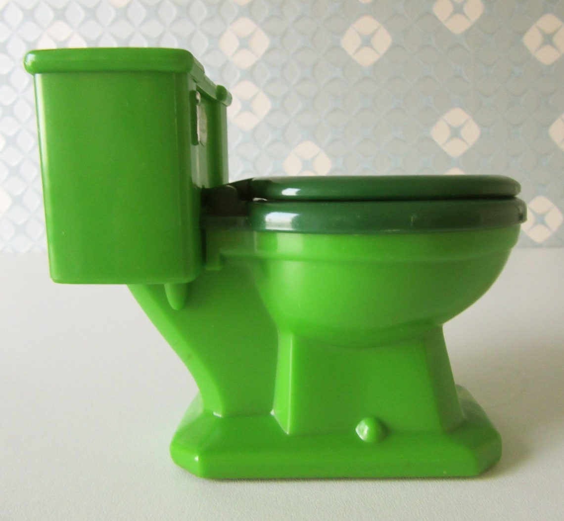 Vintage Little Green Plastic Toilet Bowl or W.C. made in de Etsy