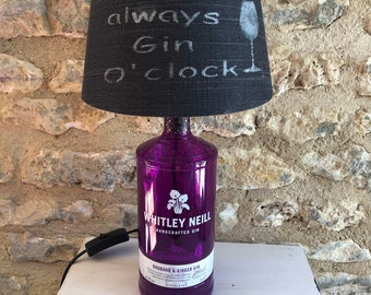 Gin bottle table lamp