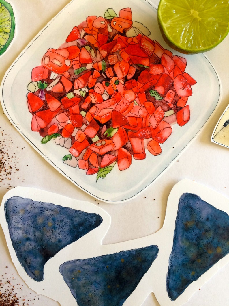 Mexican Food Printables | Mexican Food Watercolor Clipart for Art ...