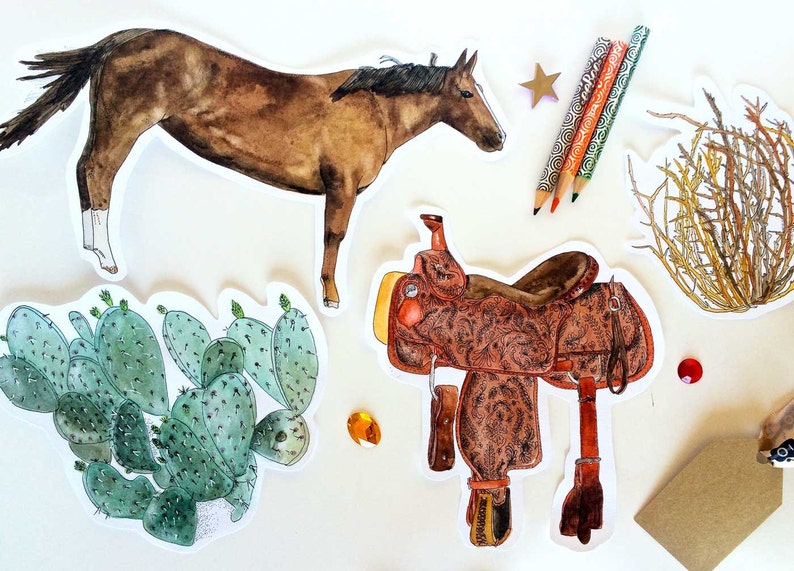 Western Printable Card Kit Printable Western Themed Watercolor Clipart western-printable-card-kit-printable-western-themed-watercolor-clipart