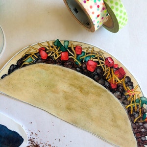 Mexican Food Printables | Mexican Food Watercolor Clipart for Art ...