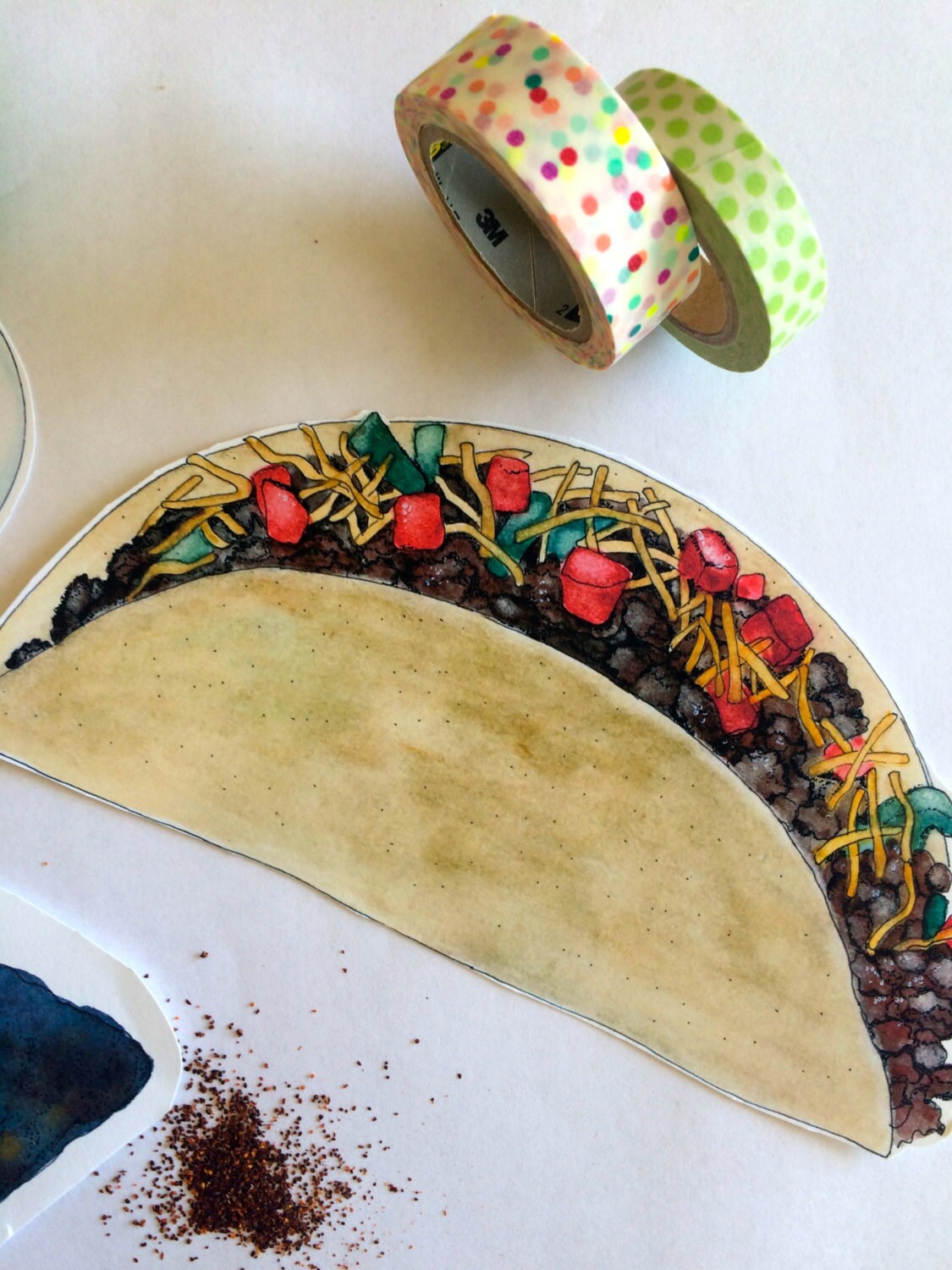 Mexican Food Printables | Mexican Food Watercolor Clipart for Art ...
