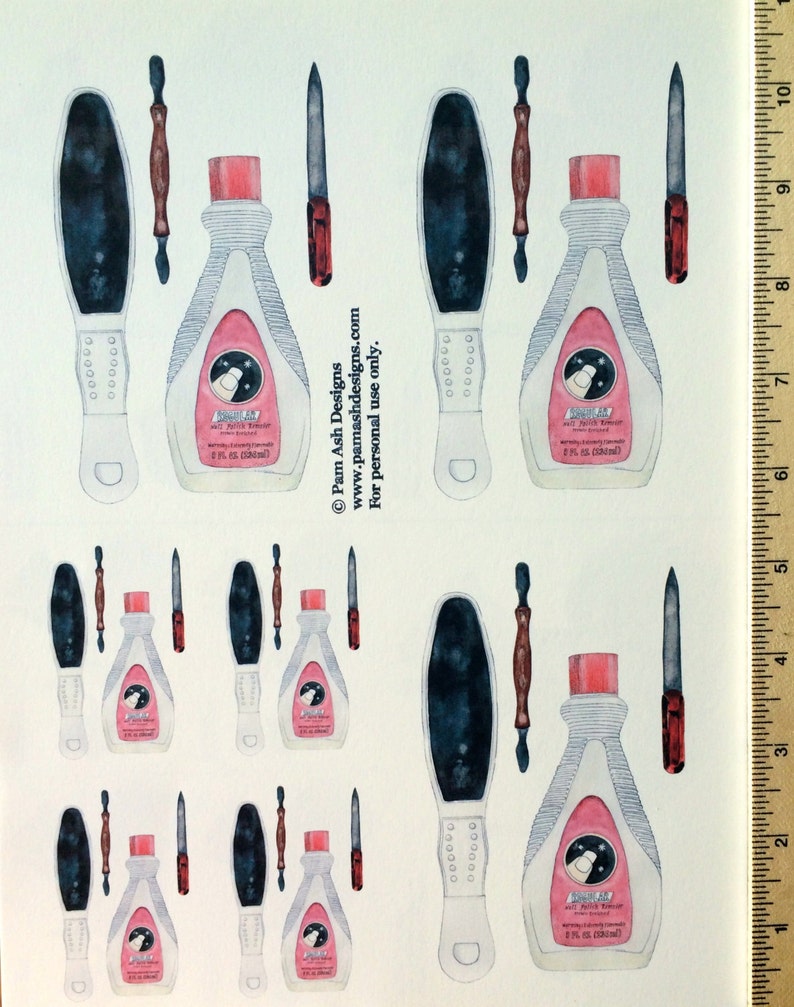 Mani/pedi Printable Card Kit | Printable Manicure/pedicure Watercolo ...