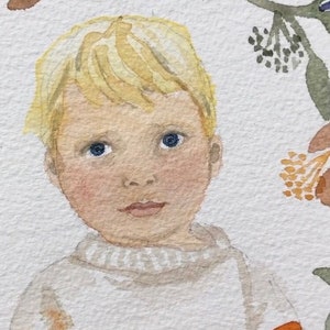 Bespoke child portrait A4 original water colour. image 4