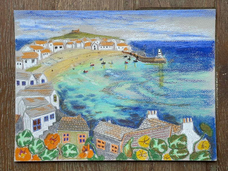 St Ives Harbour A4 print image 1