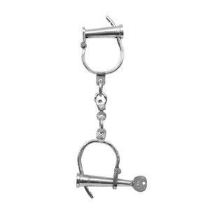 Medieval Edge Carbon Steel Handcuff Hathkadi with 2 Key - Heavy-Duty Restraints for Roleplay, Security, and Collectors