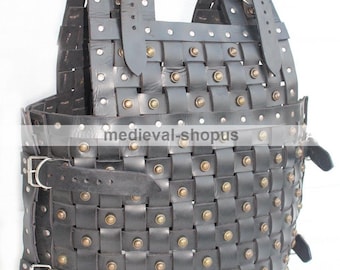 Corazza muscolare in pelle fatta a mano: armatura in stile greco-romano, rievocazione cosplay