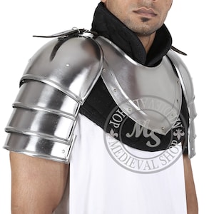 Medieval Gorget Spaulders | Iron Arm Shoulder Set | Viking Crusader Pauldrons Armor| Steel Spaulders | Pauldron armor, Halloween Gift