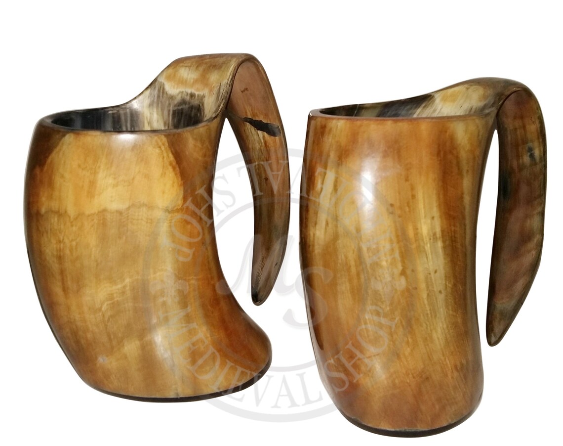 Viking drinking horn mug medieval renaissance Ox Horn beer mug Etsy