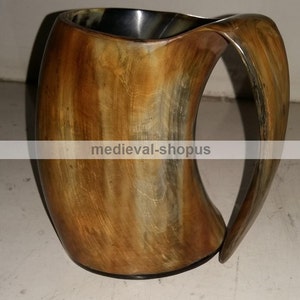 viking beer mug drinking horn mugs ale wine Game of Thrones Ox Horn mugs Tankard image 10