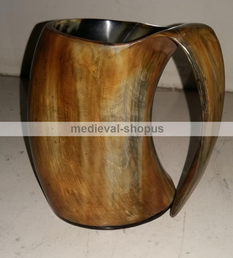 viking beer mug drinking horn mugs ale wine Game of Thrones Ox Horn mugs Tankard image 10