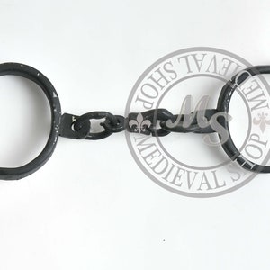 antique iron handcuffs Antique Style police Shackles-props metal hand cuffs