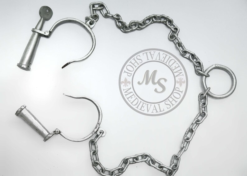 Leg Shackles Iron Cuffs Antique Hand Key Irons Prisoner Etsy
