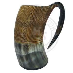 viking drinking horn mugs medieval renaissance Game of ThronesOx Horn beer mug Tankard